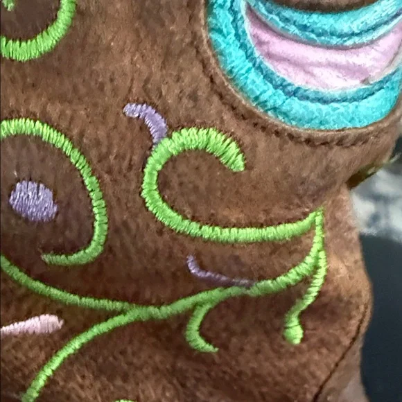 Colorful Embroidered Western Heeled Boots - Picture 15 of 15